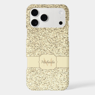 Gold light soft glitter sparkles Monogram
