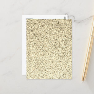 Gold light soft glitter sparkles postcard