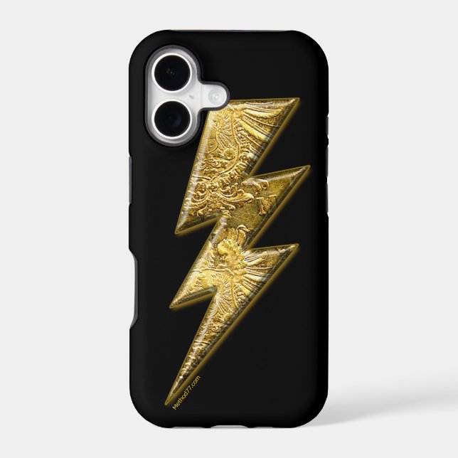 Gold Lightning Bolt iPhone 5 Cases (Back)