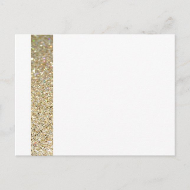 Gold line elegant modern Invitation Postcard (Front)
