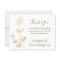 Gold Line Floral Sympathy Thank You Postcard