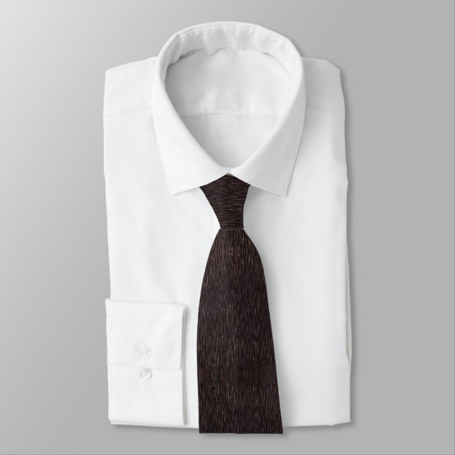 Gold Line Grenadine Weave Dark Brown Tie (Tied)