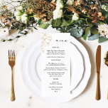 Gold Lined Floral Tall Menu<br><div class="desc">Match your wedding or party invitations or theme with your Beautiful Gold Lined Floral Tall Menus.</div>