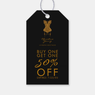 Gold Lingerie Customer Discount Promotional Gift T Tags