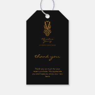 Gold Lingerie Customer Promotional Thank You Gift  Tags