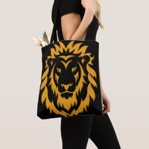 Gold Lion Big Graphic Tote Bag