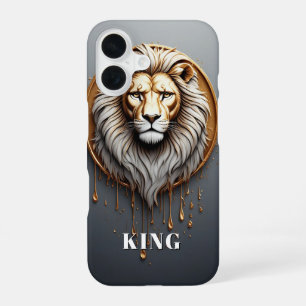 Gold Lion Custom Design 🦁 iPhone 16 Case