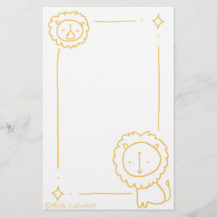 Gold Lions Stationery