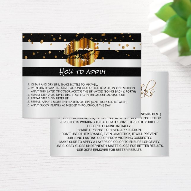 Gold Lips Application Instructions (Desk)