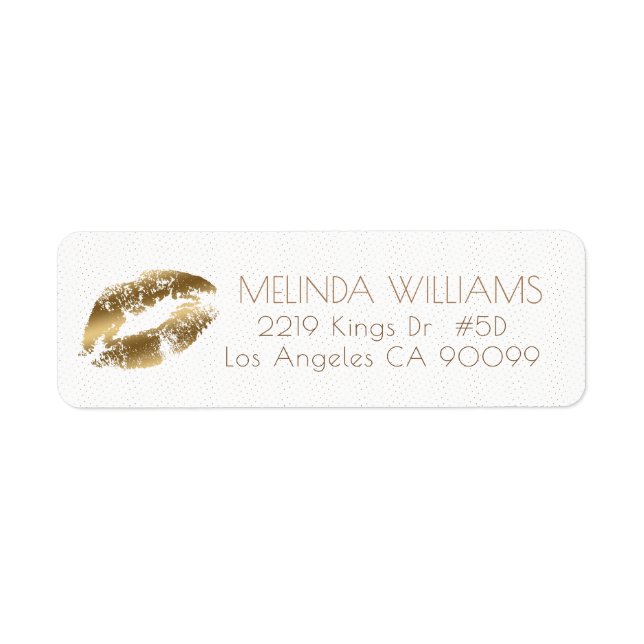 Gold Lips & Dots pattern (Front)