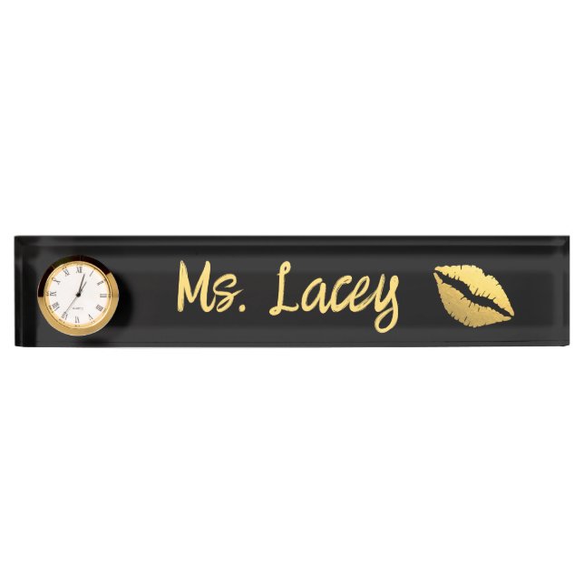 Gold Lips Nameplate (Front)