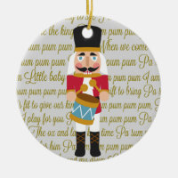 Gold Little Drummer Boy Nutcracker Christmas