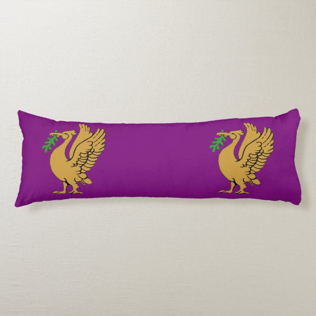 Gold Liverbird body pillow (Front)