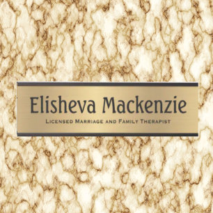 Gold LMFT Therapist Office Door Sign Name Plate