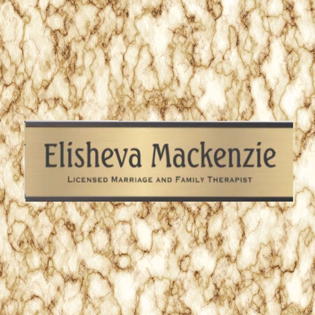 Gold LMFT Therapist Office Door Sign Name Plate (Creator Uploaded)
