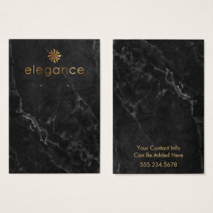 Gold Logo Black Marble Earring Holder Display Card