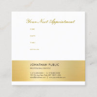 Gold Look Appointment Reminder Modern Elegant