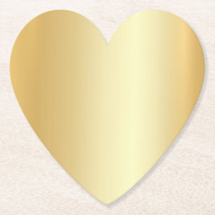 Gold Look Elegant Blank Modern Trendy Template Paper Coaster