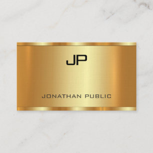 Gold Look Elegant Glamourous Modern Luxury Templat Business Card