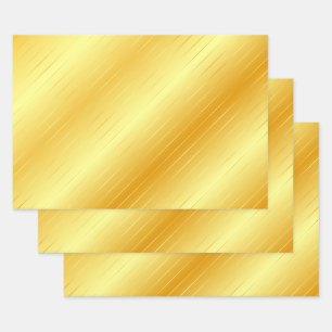 Gold Look Elegant Modern Glossy Template Golden Wrapping Paper Sheet
