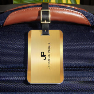 Gold Look Elegant Modern Luxury Template Glamourou Luggage Tag