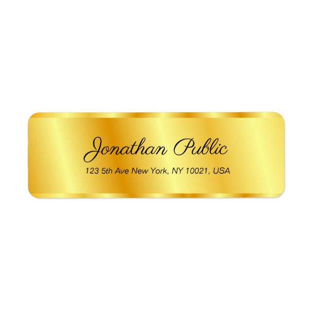 Gold Look Elegant Modern Template Calligraphy (Front)