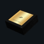 Gold Look Elegant Monogram Template Modern Gift Box<br><div class="desc">Gold Look Elegant Monogram Template Modern Jewellery Box.</div>