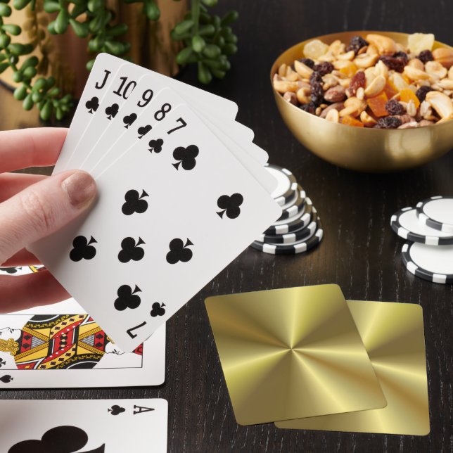 Gold Look Elegant Trendy Custom Template Glam Playing Cards (In Situ)