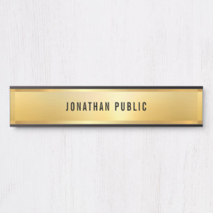 Gold Look Glamour Professional Modern Template Door Sign