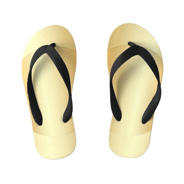 Gold Look Glamourous Modern Template Custom Kid's Jandals (Footbed)