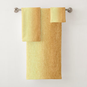 Gold Look Glamourous Template Elegant Trendy Bath Towel Set