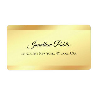 Gold Look Handwritten Script Elegant Luxurious