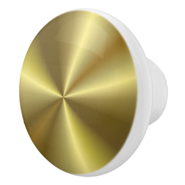 Gold Look Metallic Elegant Custom Template Ceramic Knob (Right)