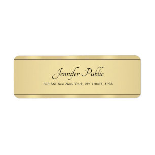 Gold Look Modern Hand Script Elegant Calligraphed
