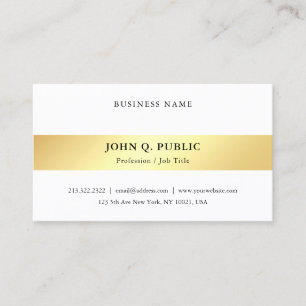 Gold Look Modern Minimalistic Elegant Template Business Card