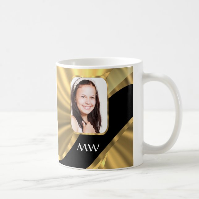 Gold look photo template coffee mug (Right)