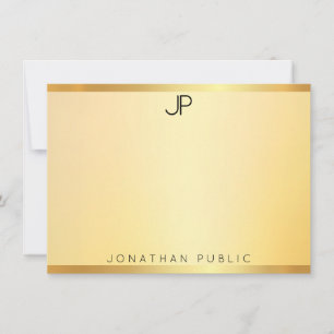 Gold Look Template Modern Simple Elegant Monogram