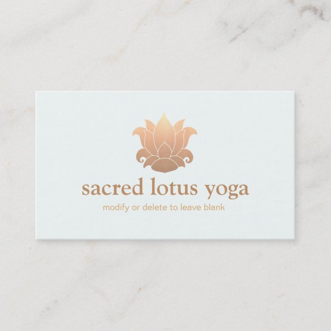 Gold Lotus Flower Holistic Healing and Wellness 2 Business Card (Front)