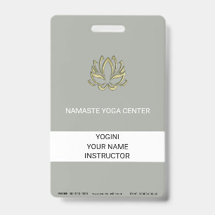 Gold Lotus ID Badge