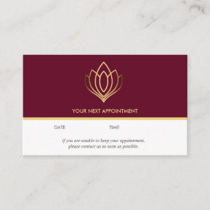 Gold Lotus logo Ruby wellness massage yoga Business Card