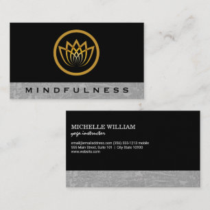 Gold Lotus Logo Yoga Business Card