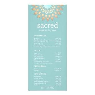 Gold Lotus Mandala Spa Salon Price List Menu