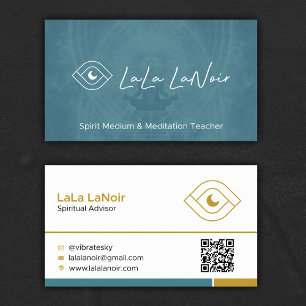 Gold Lotus Spirit Medium & Meditation Teacher Business Card