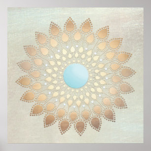 Gold Lotus Yoga and Meditation Poster