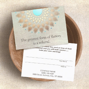 Gold Lotus Yoga and Meditation Referral Card