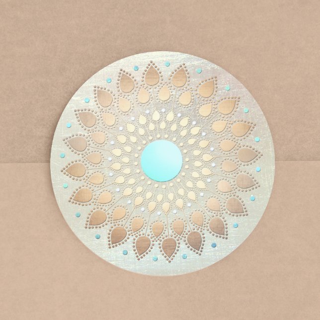 Gold Lotus Yoga and Meditation Teacher Health Spa Classic Round Sticker (Creator Uploaded)