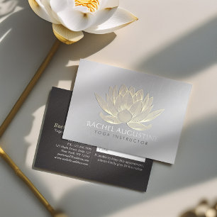 Gold Lotus Yoga Meditation Instructor Appointment Card