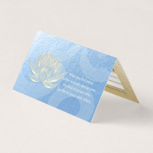 Gold Lotus Yoga Meditation Instructor Price List Business Card