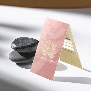 Gold Lotus Yoga Meditation Instructor Price List Business Card