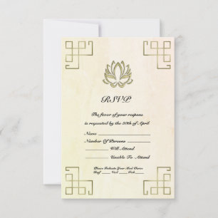 Gold Lotus Yoga RSVP Card